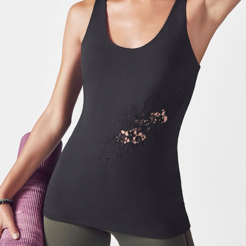 Fabletics Women's Black Vega Performance Tank